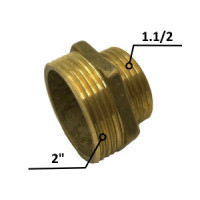 Нипель  латунь  2 Н x 1 1/2 Н Никифоров Медиум