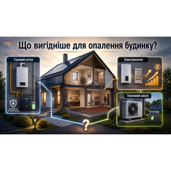 Що вигідніше: газовий котел, електрокотел або тепловий насос?