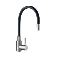 Смеситель для кухни EZA 4-F090 KB Черный гибкий слив UDIS