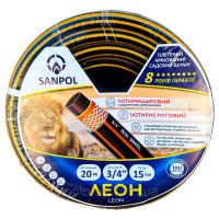 Шланг поливной  ЛЕОН 3/4 Sanpol черный БУХТА 50м 
