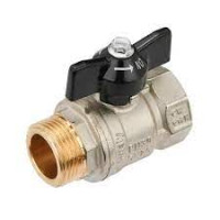 Кран кульовий 1/2 В/З метелик чорний Zegor  pn 50 (150°С)