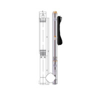 Глиб.насос 75 RTX 130 0.75 кВт ЄвроАква  кабель 50м