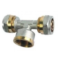 Тройник для металлопластиковых труб 20x3/4 Bx20 М.П