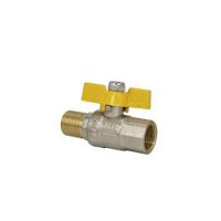 Кран 3/4 В/Н ЖЕЛТАЯ бабочка PN40 SANTAN